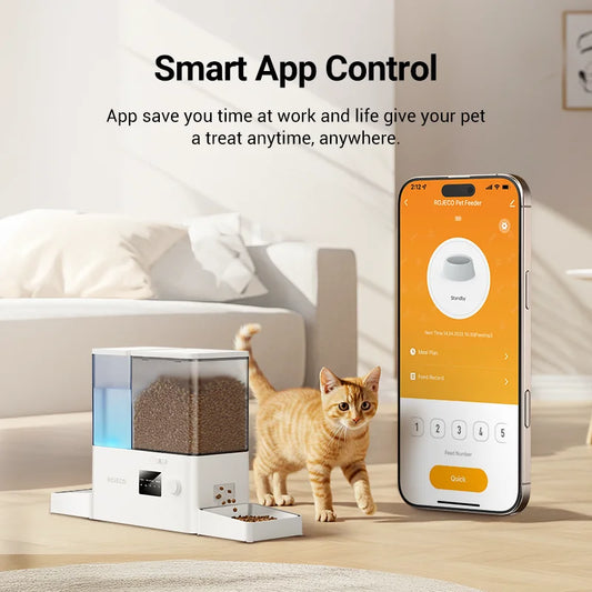 8.5L Automatic Pet Feeder Water Fountain WIFI APP Remote Control Smart Dog 5L Food Dispenser 3.5L Gravity Water Drinker ﻿