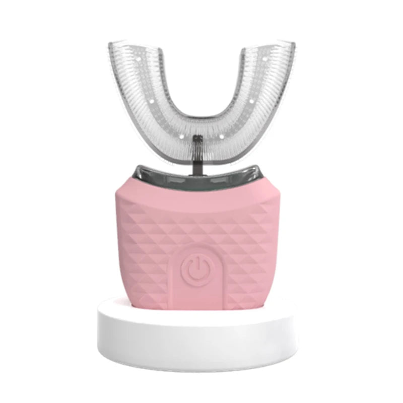 Wireless Charging U-Shaped Adult Electric Toothbrush Ultrasonic Toothbrush with Silicone Waterproof Vibration Sonic Toothbrush