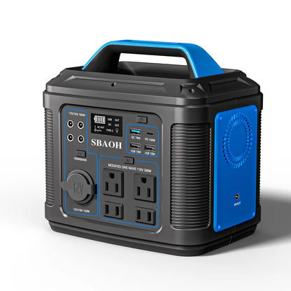 Portable Power Station, 300W 296Wh Solar Generator 80000Mah Lithium Battery Solar Power Banks Generator Power Source for Camping