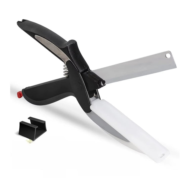 Kitchen Scissors Food Chopping Shears 2 in 1 with Built-In Chopping Board for Vegetables Fruits Meat Poultry Dishwasher Safe