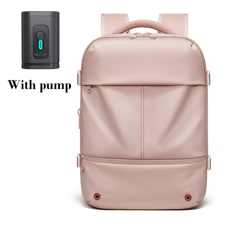 Travel Women Backpack 16 Inch Vacuum Compression Laptop Backpack USB Charging School Backpack Extended Hiking Business Backpack