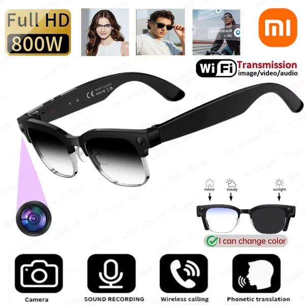 Xiaomi  4K HD Color Changing AI Smart Glasses 800W Pixel Camera Bluetooth Call Voice Assistant Control Smart Sports Glasses