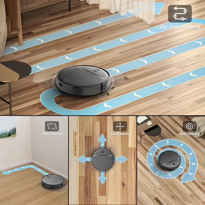 Robot Vacuum Cleaner, Robot Vacuum Mop Combo, with Alexa/Wifi/App Connection, for Pet Hair, Hard Floor