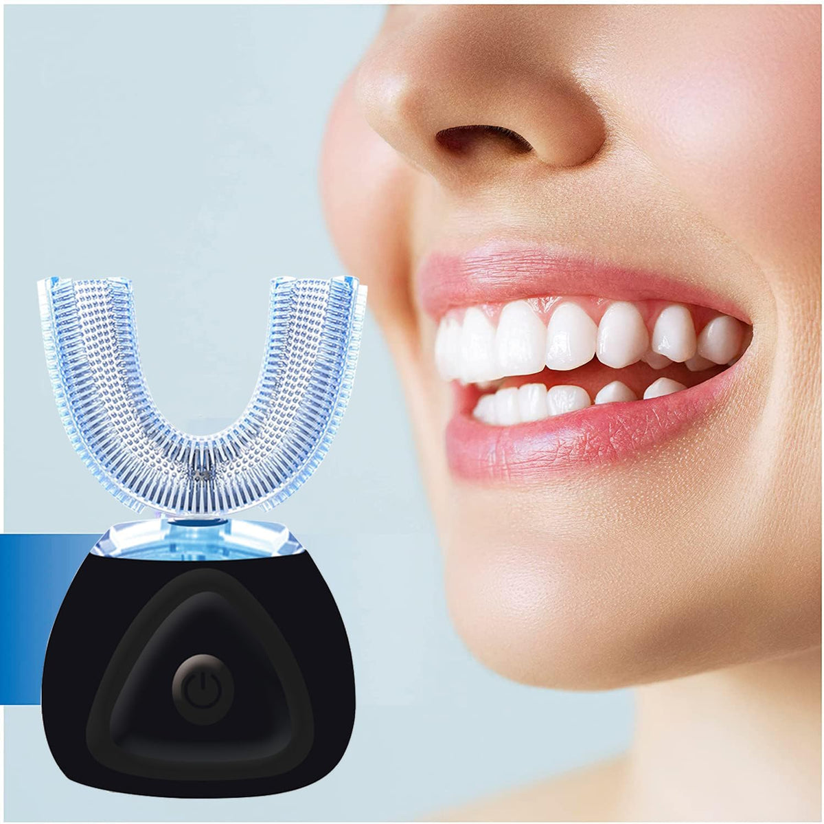 360 Ultrasonic Electric Toothbrush, Automatic Sonic Teeth Whitening Brush with Timer & Wireless Charging for Adults