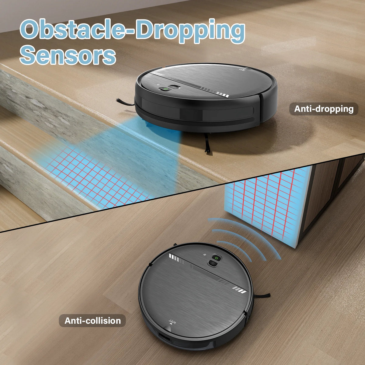 Robot Vacuum Cleaner, Robot Vacuum Mop Combo, with Alexa/Wifi/App Connection, for Pet Hair, Hard Floor