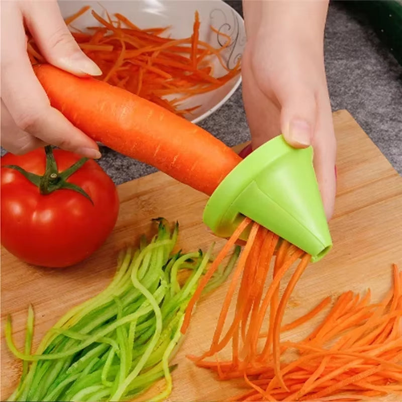 Vegetable Fruit Spiral Shredder Peeler Multi-Function Manual Shredder Device Potato Carrot Rotating Shredder Grater Kitchen Tool